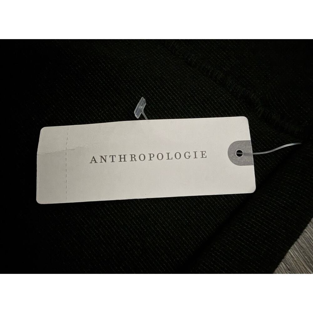 Maeve Anthropologie Soft Knit Seamed Flare Pants Pull On Black ST - Picture 5 of 10